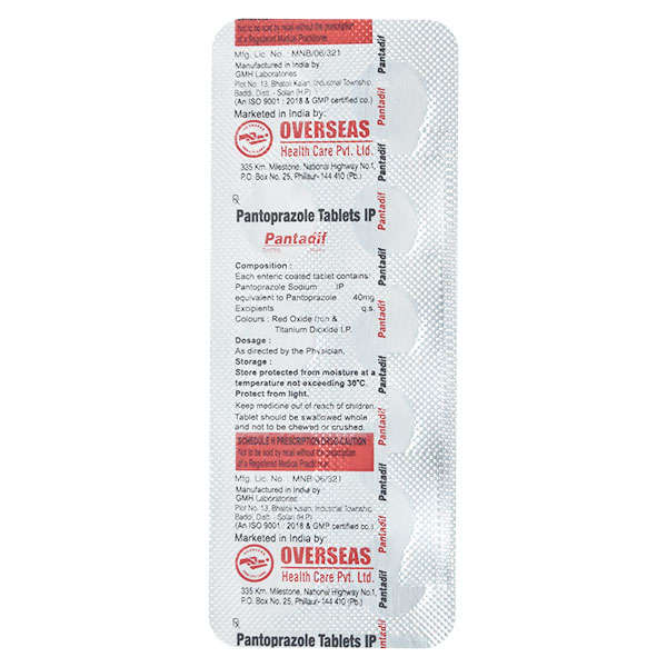Pantadif 40mg Tablet 10s