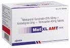 Met XL AMT 50mg/5mg/40mg Tablet 15s