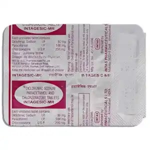 इंटाजेसिक एमआर 250mg/50mg/325mg टैबलेट 10s के बा