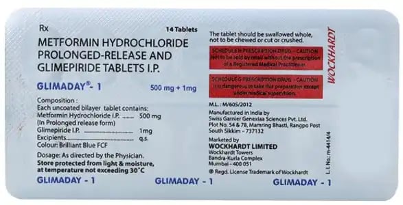 Glimaday 1 Tablet PR 14s
