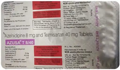 Azusa T 40mg/8mg Tablet 15s
