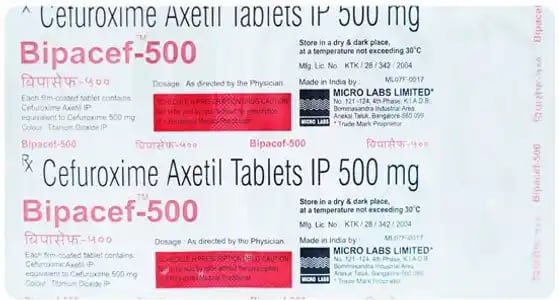 Bipacef 500mg Tablet 10s