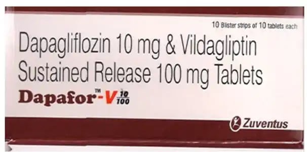 Dapafor V 10mg/100mg Tablet 10s