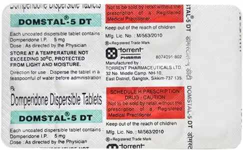 डोमस्टल 5mg टैबलेट डीटी 10s के बा