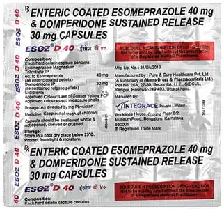 Esoz D 40mg/30mg Capsule SR 10s