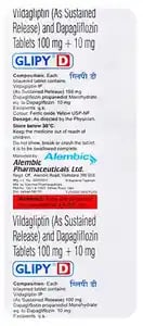 Glipy D 10mg/100mg Tablets 10s