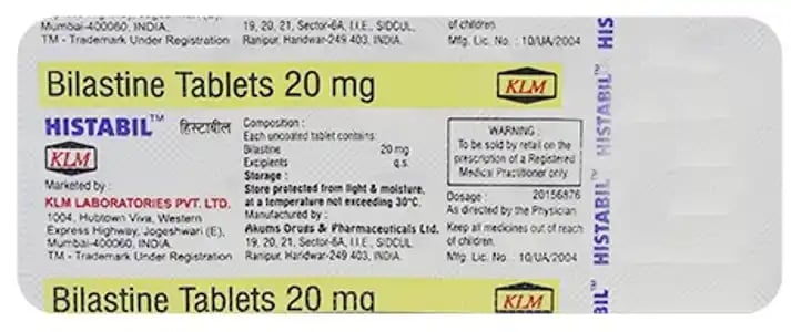 हिस्टैबिल 20mg टैबलेट 10s