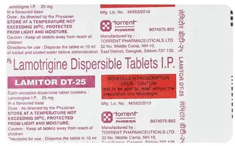 Lamitor DT 25mg Tablet 10s