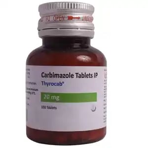 थायरोकैब 20mg टैबलेट 100एस