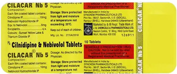 Cilacar NB 5mg/10mg Tablet 10s