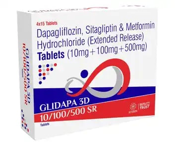 Glidapa 3D 10mg/500mg/100mg Tablet ER 15s