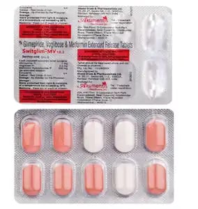 स्विट्ग्लिम एमवी 1mg/500mg/0.2mg टैबलेट