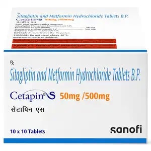 सीटैपिन एस 50एमजी/500एमजी टैबलेट 10एस
