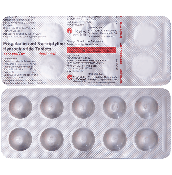 प्रेगाटिन एनटी 75mg/10mg टैबलेट