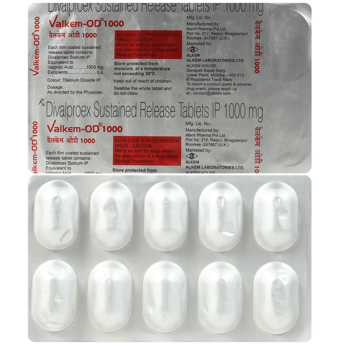 Valkem OD 1000mg Tablet