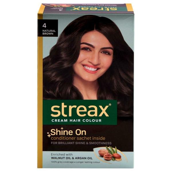 Streax Cream Hair Colour Natural Brown 4 50ml