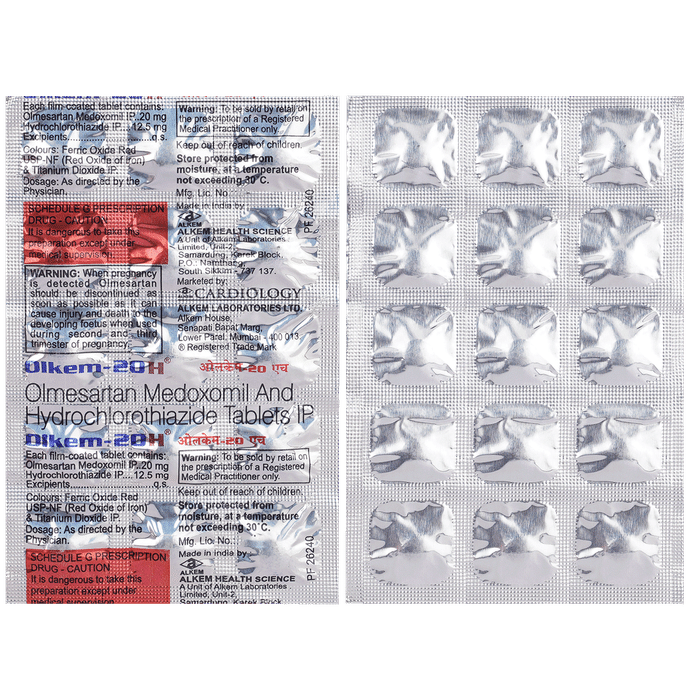 ओल्केम एच 12.5mg/20mg टैबलेट 15s
