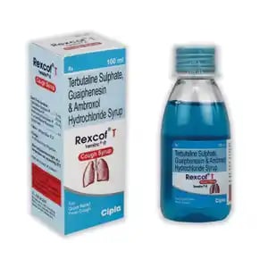 रेक्सकॉफ़ टी 15 एमजी / 50 एमजी/ 1.5 एमजी सिरप 100 एमएल