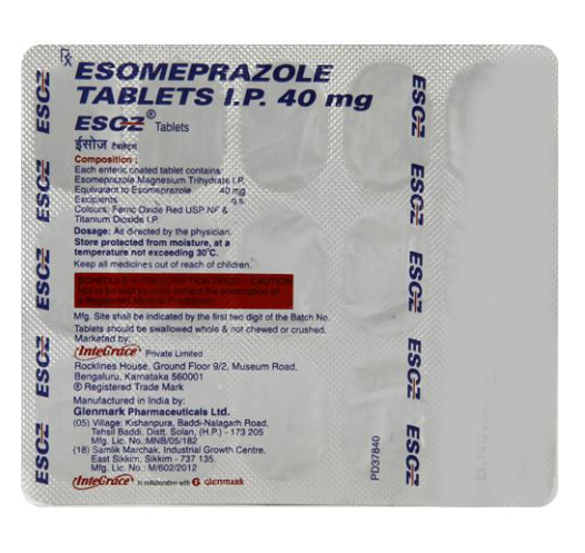 Esoz 40mg Tablet 15s