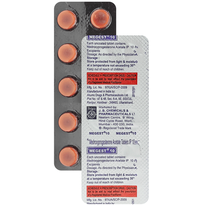 Megest 10mg Tablet