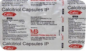 Calci 0.25mcg capsule 10s