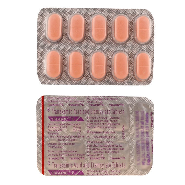 ट्रैपिक ई 250mg/250mg टैबलेट 10s के बा