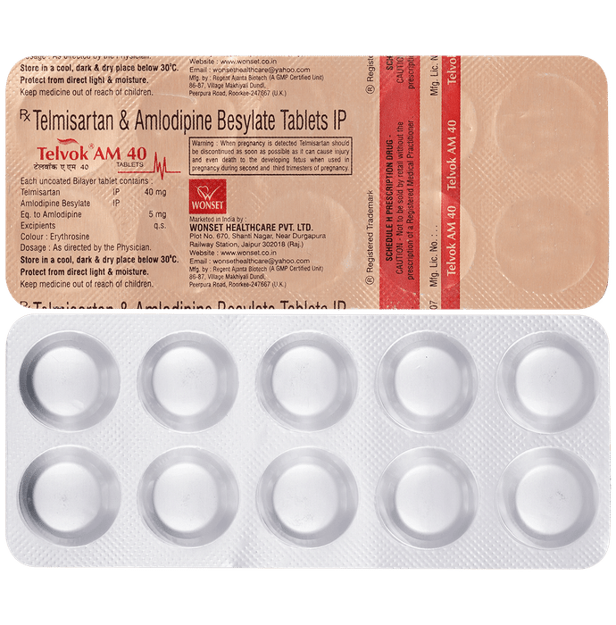 Telvok AM 40mg/5mg Tablet