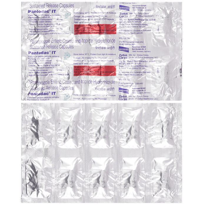 Pantodac IT 40mg/150mg Capsule SR 10s