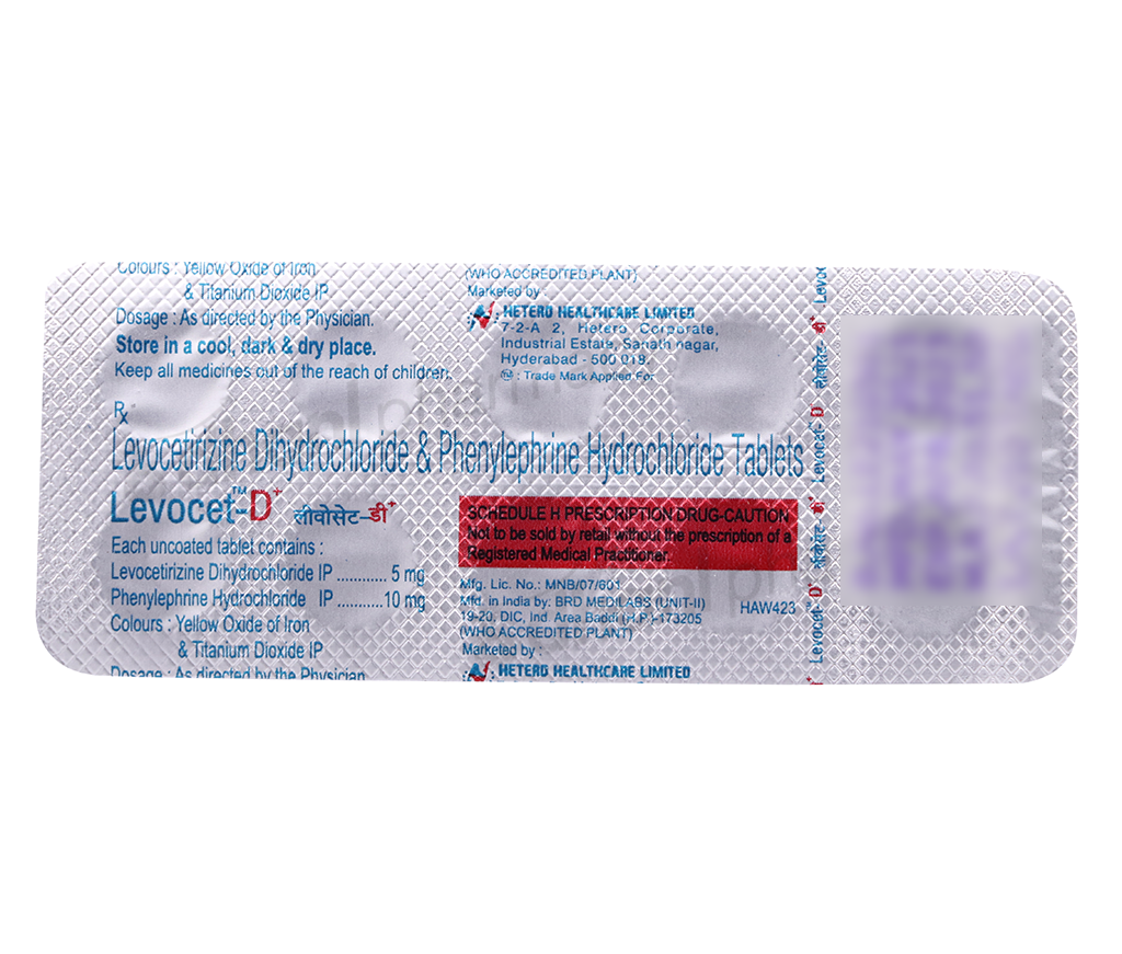 Levocet D 5mg/10mg Tablet 10s