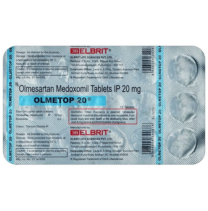 Olmetop 20 Tablet