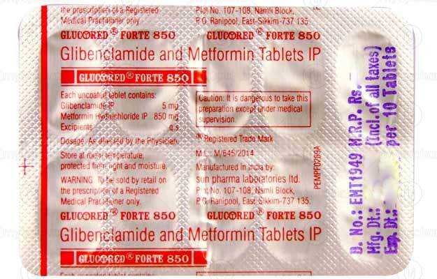 Glucored Forte 850 Tablet 10s
