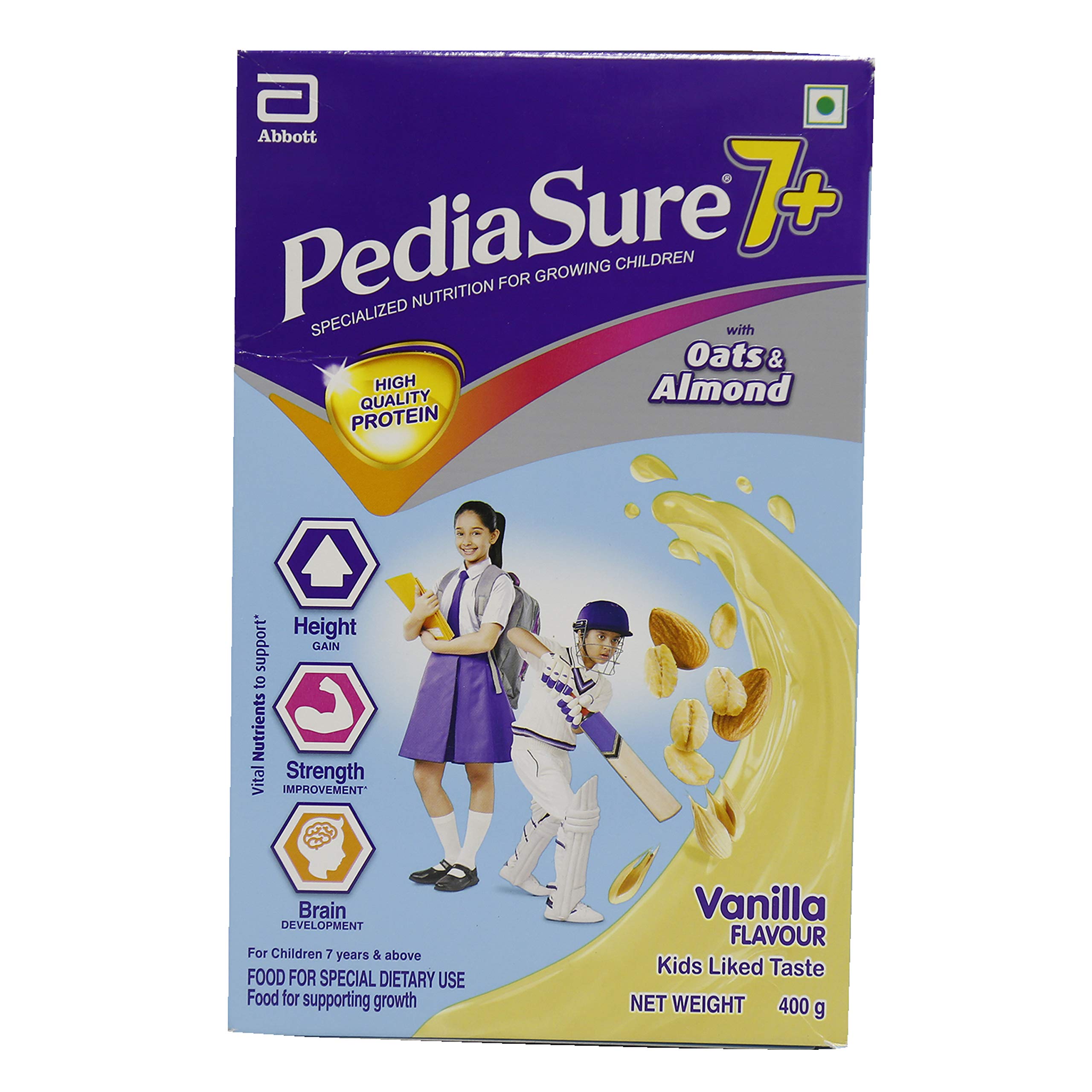 PediaSure 7+ Nutrition Drink Vanilla with Oats & Almond 400gm