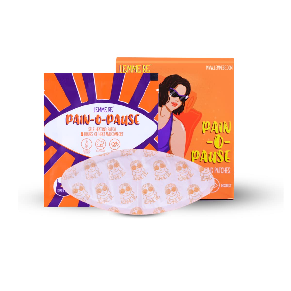 Lemme Be Pain-o-Pause Period Cramp Comfort Heat Patches 5s