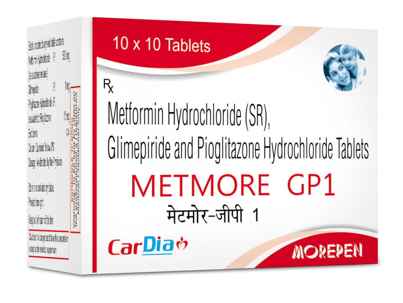 Metmore GP 1 mg/500 mg/15 mg Tablet SR