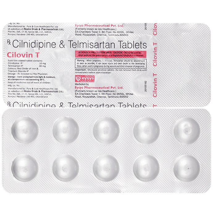 सिलोविन टी 10mg/40mg टैबलेट
