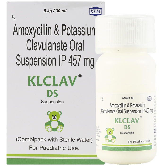 Klclav डीएस 457mg मौखिक निलंबन 30 मिलीलीटर के बा