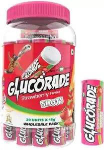 Glucorade Shots Glucose Tablets Strawberry Flavour 20s