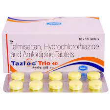 ताज़लोक तिकड़ी 40mg/5mg/12.5mg टैबलेट 10s के बा