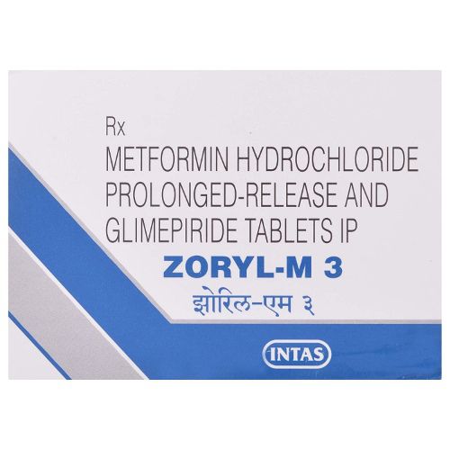 ज़ोरिल एम 3mg/500mg गोली पीआर 15s के बा