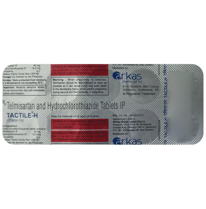 Tactile H 40mg/12.5mg Tablet
