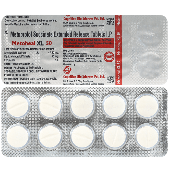 मेटोहील 50mg टैबलेट एक्सएल