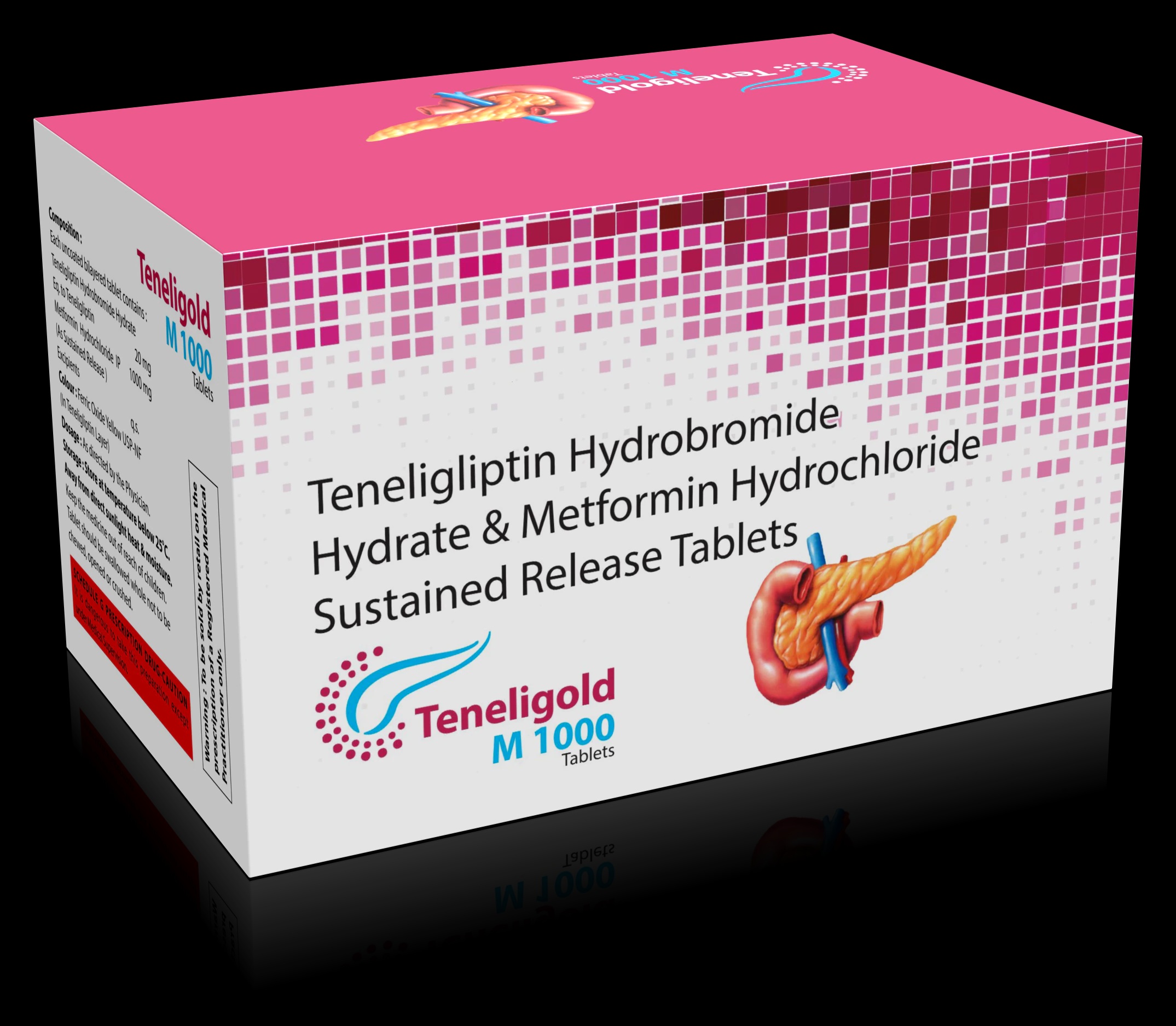 Teneligold 1000mg Tablet 10s