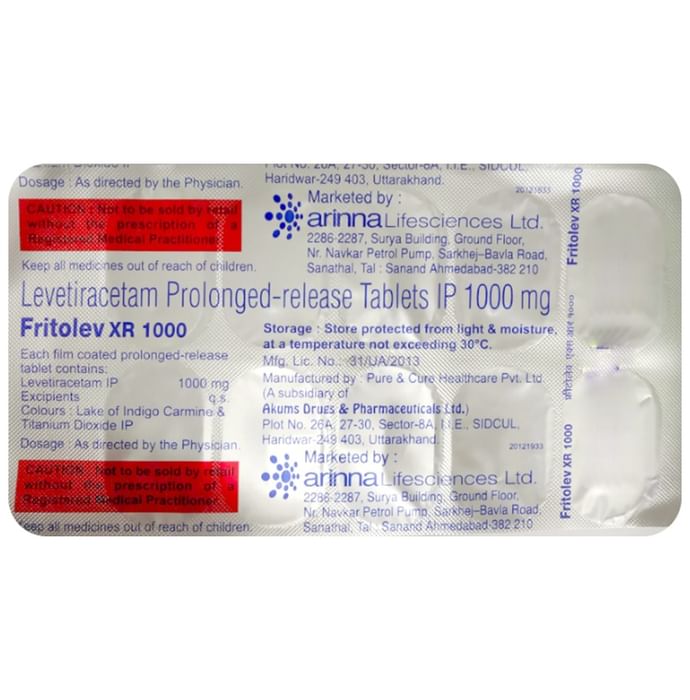 Fritolev 1000mg Tablet XR