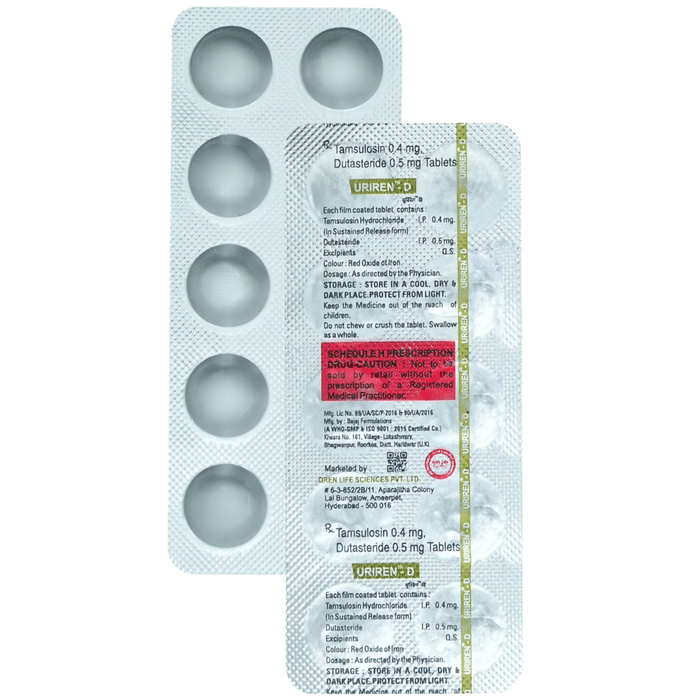 Uriren D 0.4mg/0.5mg Tablet