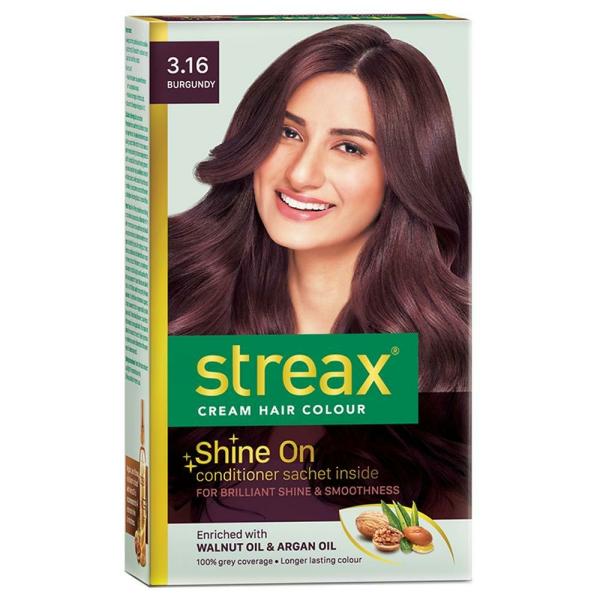 Streax Cream Hair Colour Burgundy 3.16 50ml