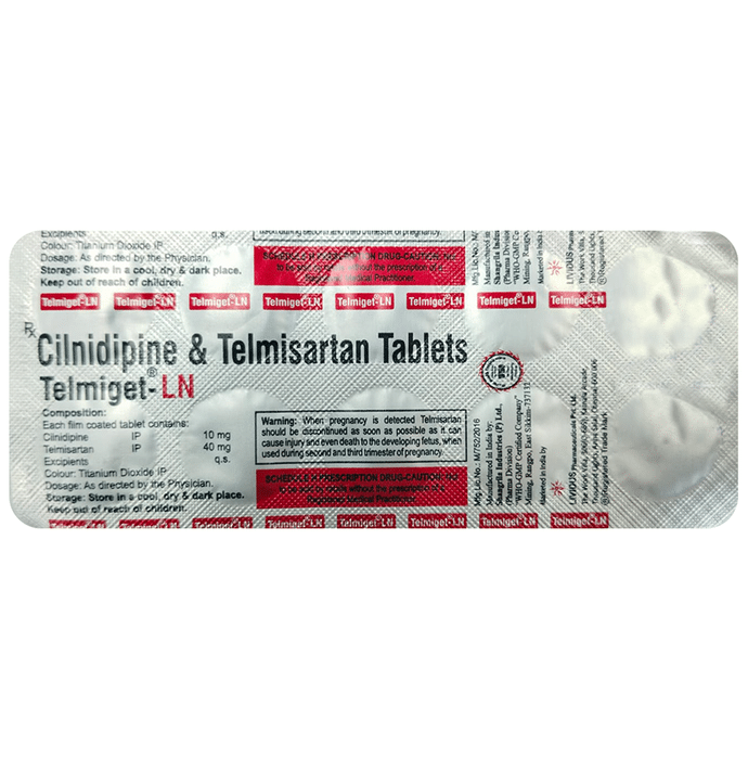 टेल्मीगेट एलएन 10mg/40mg टैबलेट