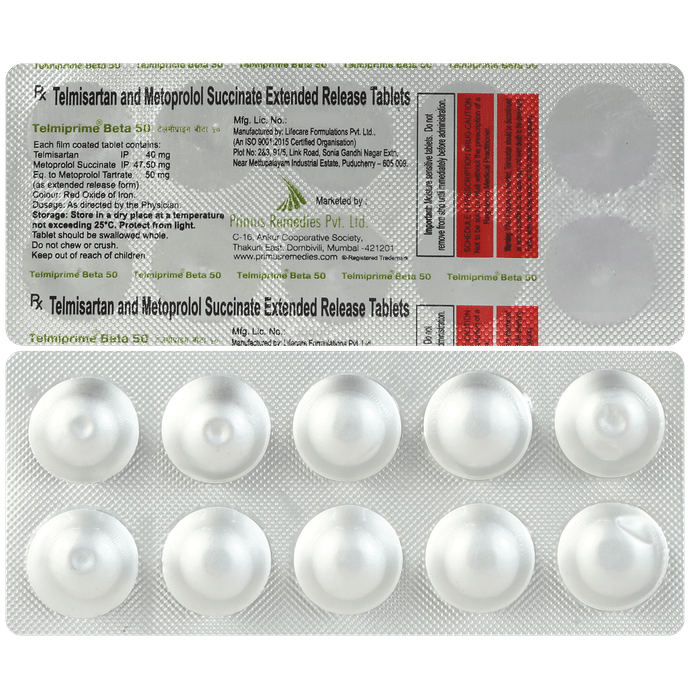 Telmiprime Beta 40mg/50mg Tablet