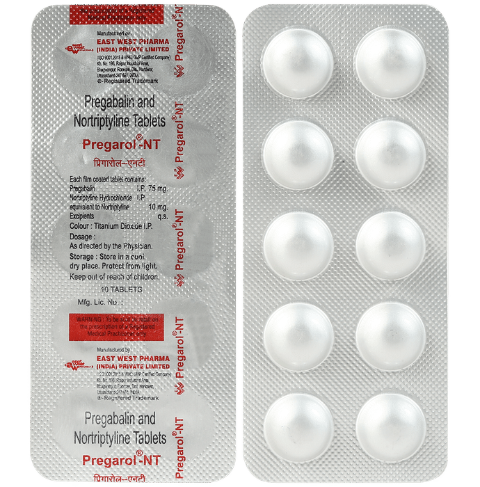 Pregarol NT 75mg/10mg Tablet