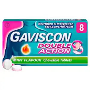 Gaviscon Double Action Tablet Mint Flavour 8s