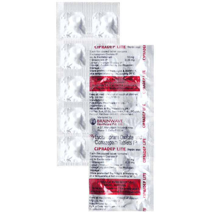 Cipradep Lite 0.25mg/10mg Tablet